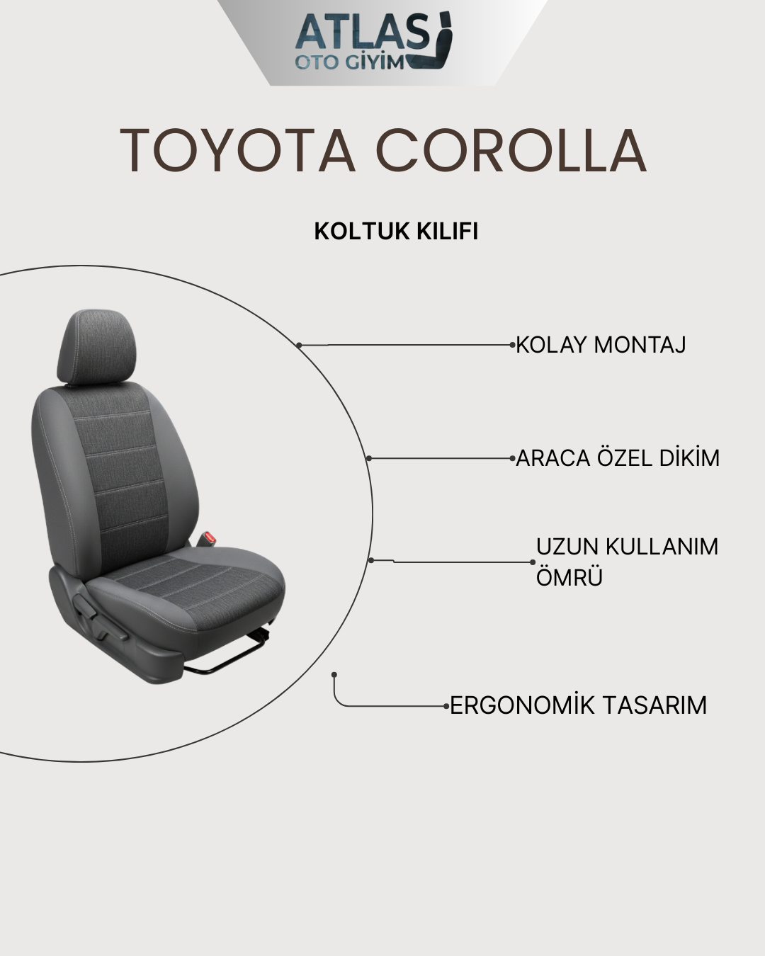 TOYOTA COROLLA KOLTUK KILIFI - Görsel 2